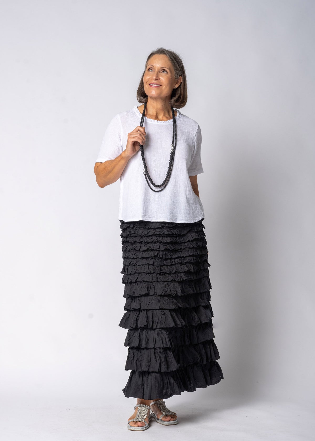 Romara Linen Top in White