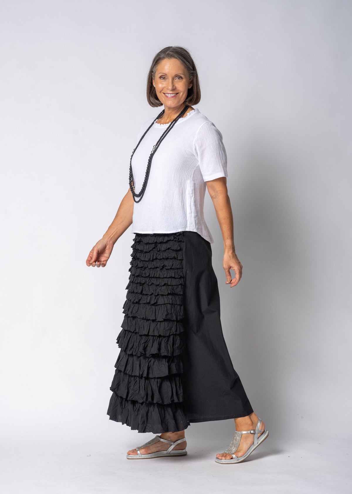 Romara Linen Top in White