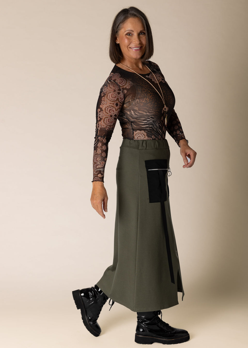 Tinae Skirt in Khaki