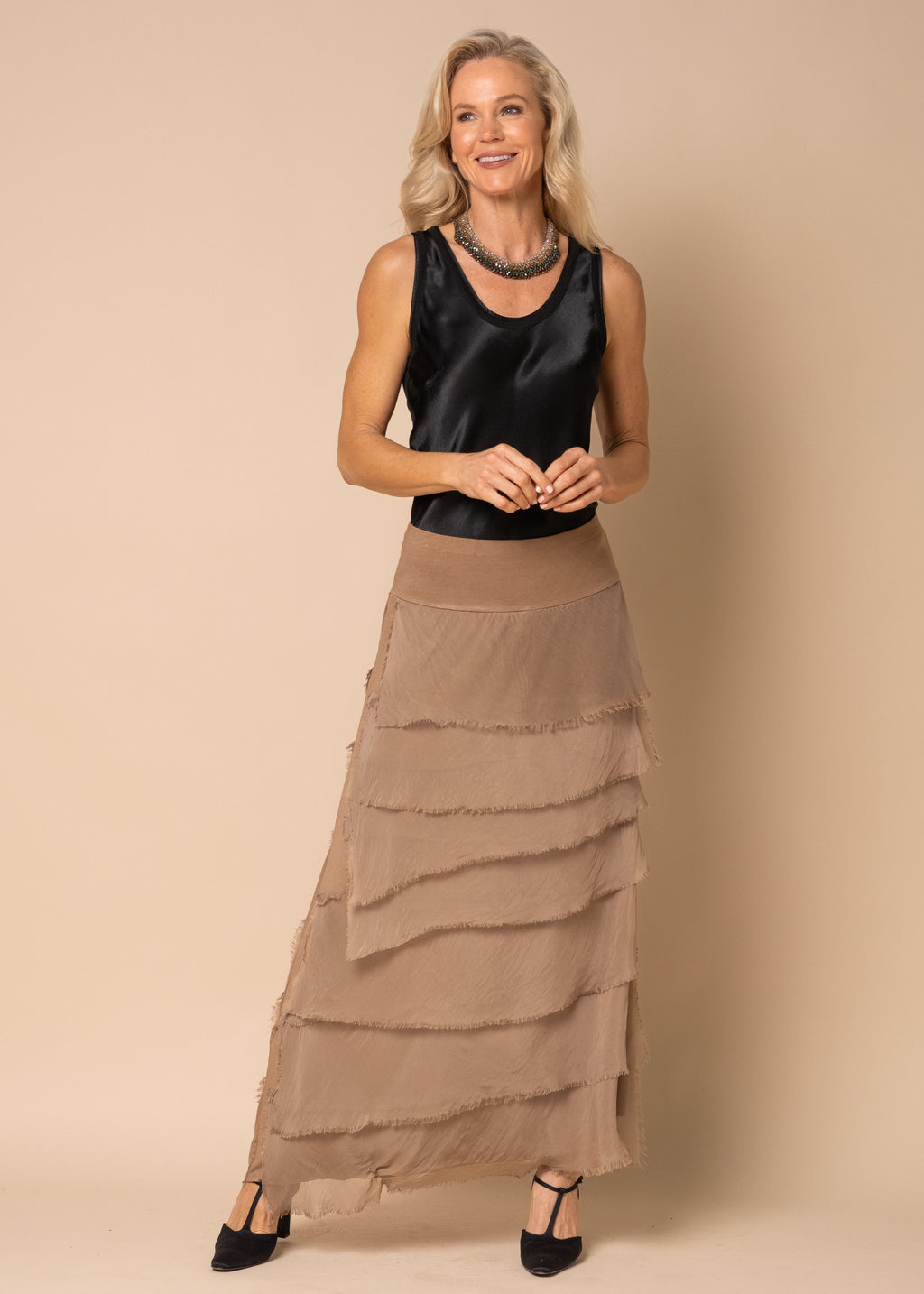 Toyah Singlet in Onyx