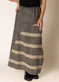 Verity Linen Skirt in Onyx