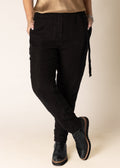 Helena Linen Pants in Onyx