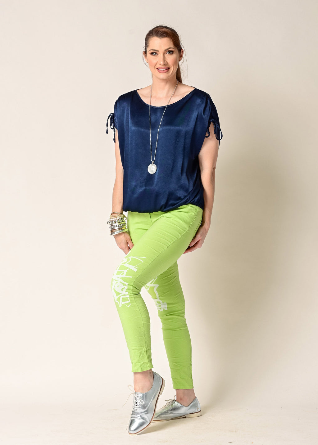 Lorali Pants in Lime Splice