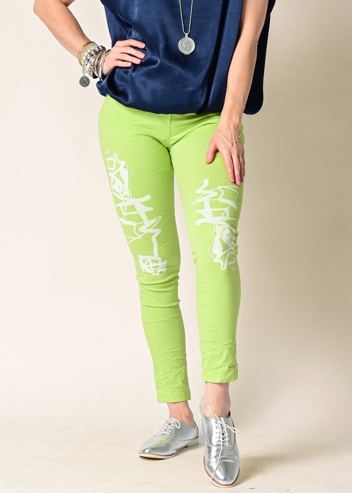 Lorali Pants in Lime Splice
