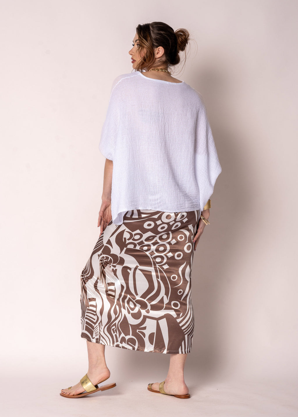 Mallory Linen Top in White