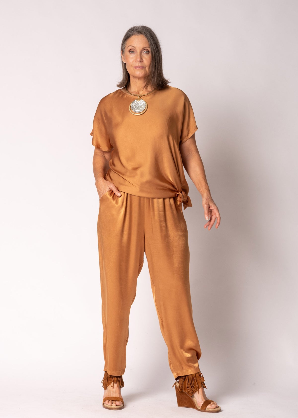 Caselle Pants in Burnt Toffee