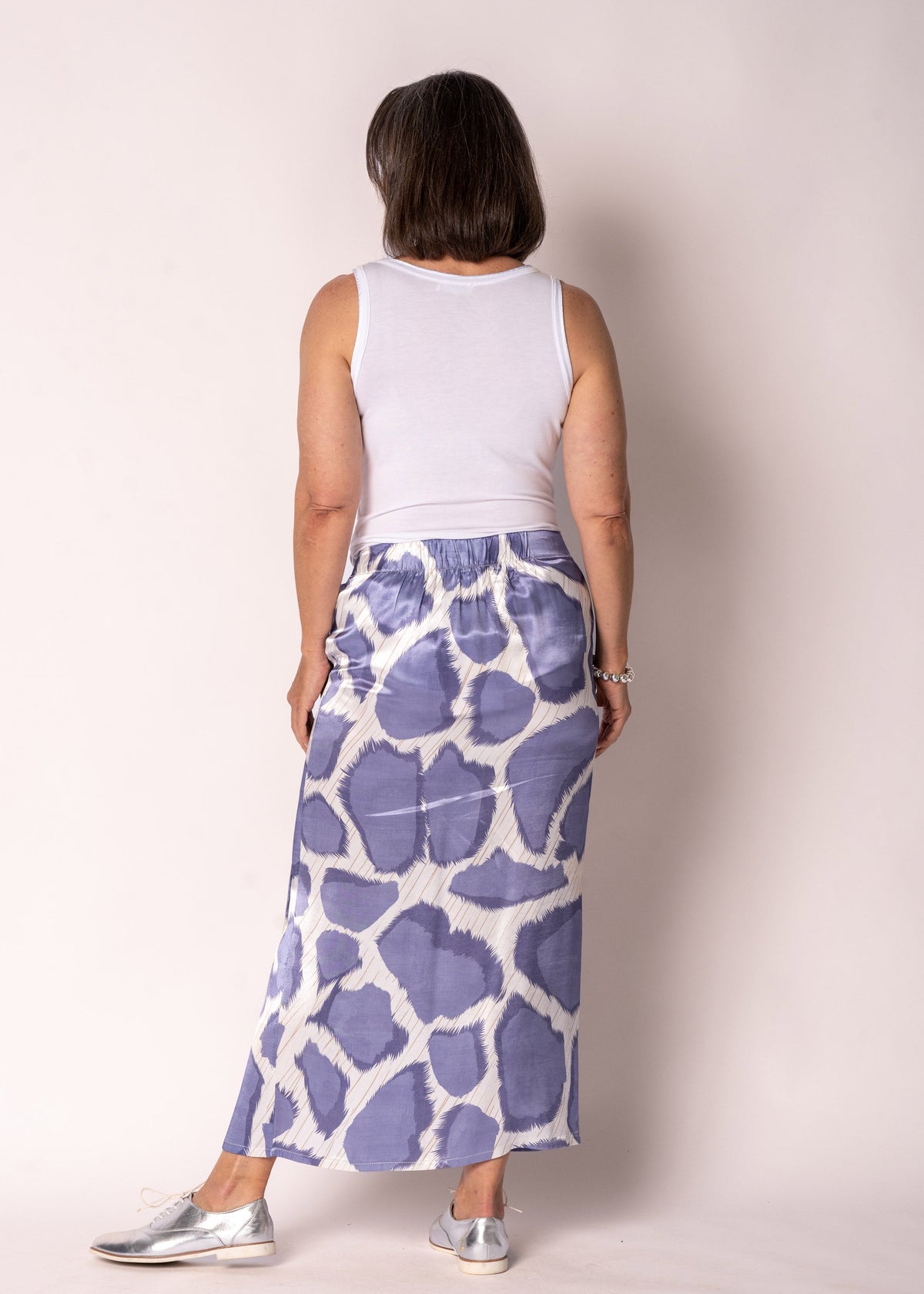 Gracina Skirt in Positano Blue