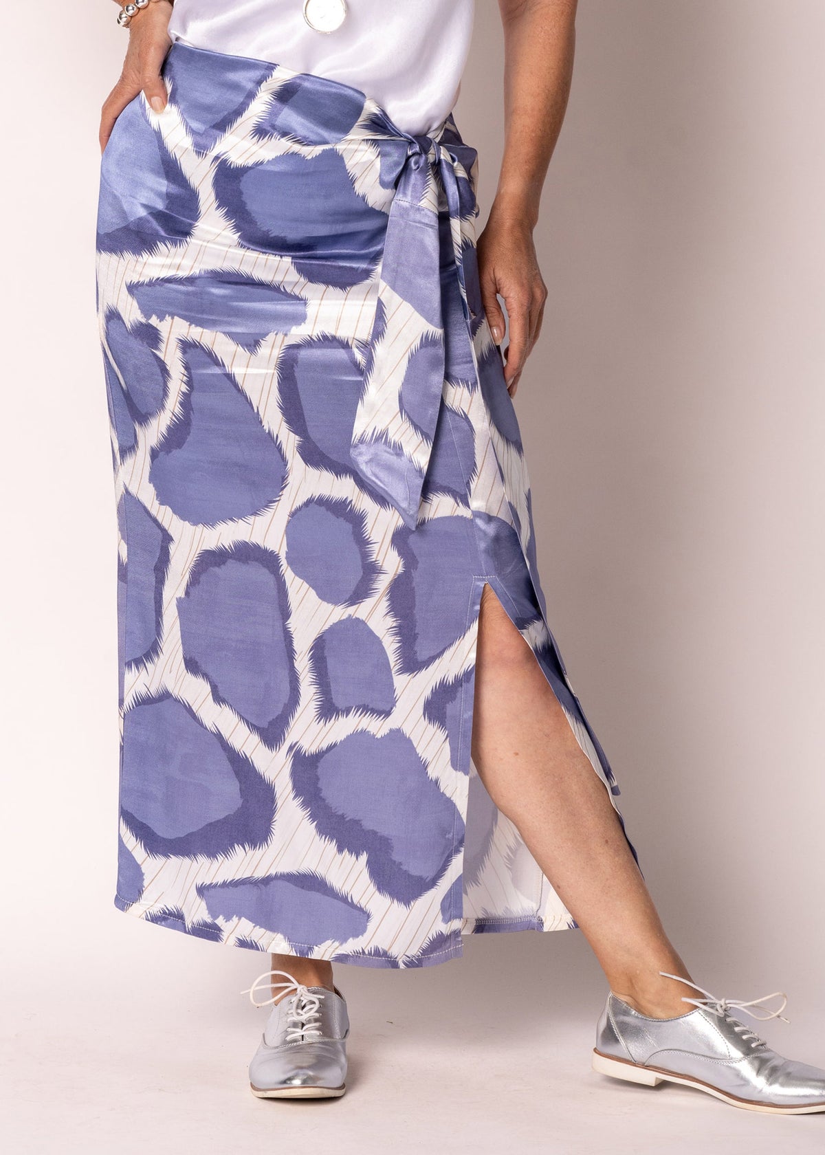 Gracina Skirt in Positano Blue