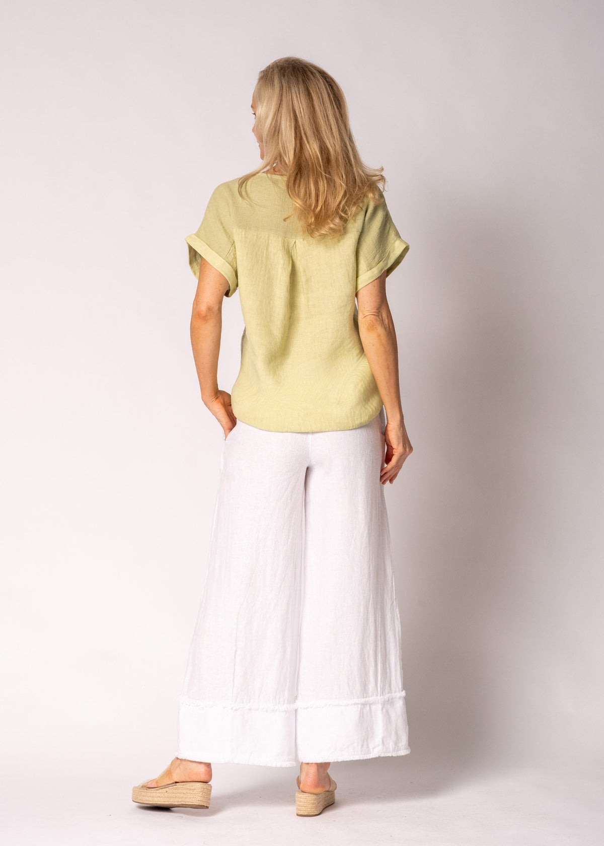 Mirren Linen Pants in White
