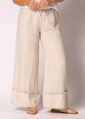 Mirren Linen Pants in Latte