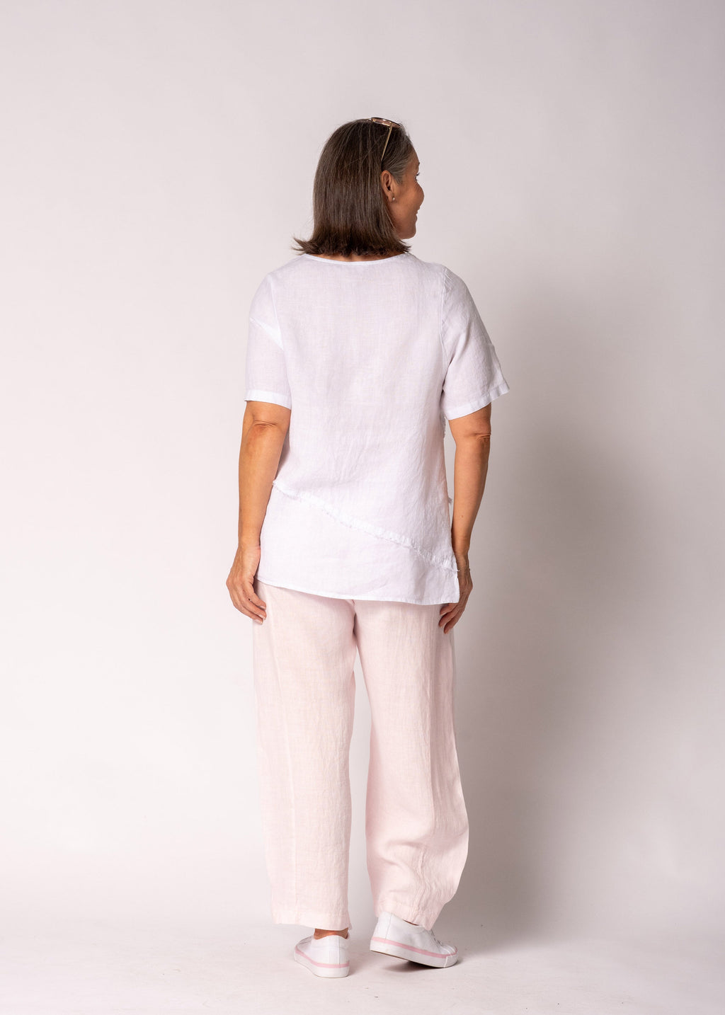 Valoria Linen Top in White