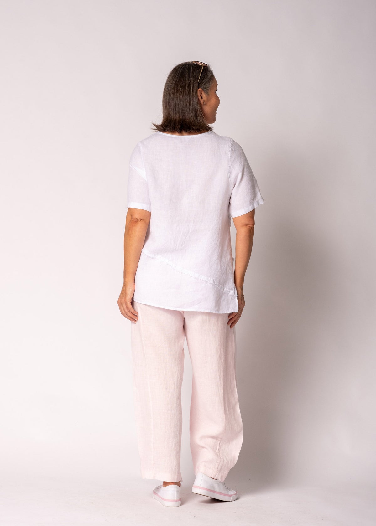 Valoria Linen Top in White