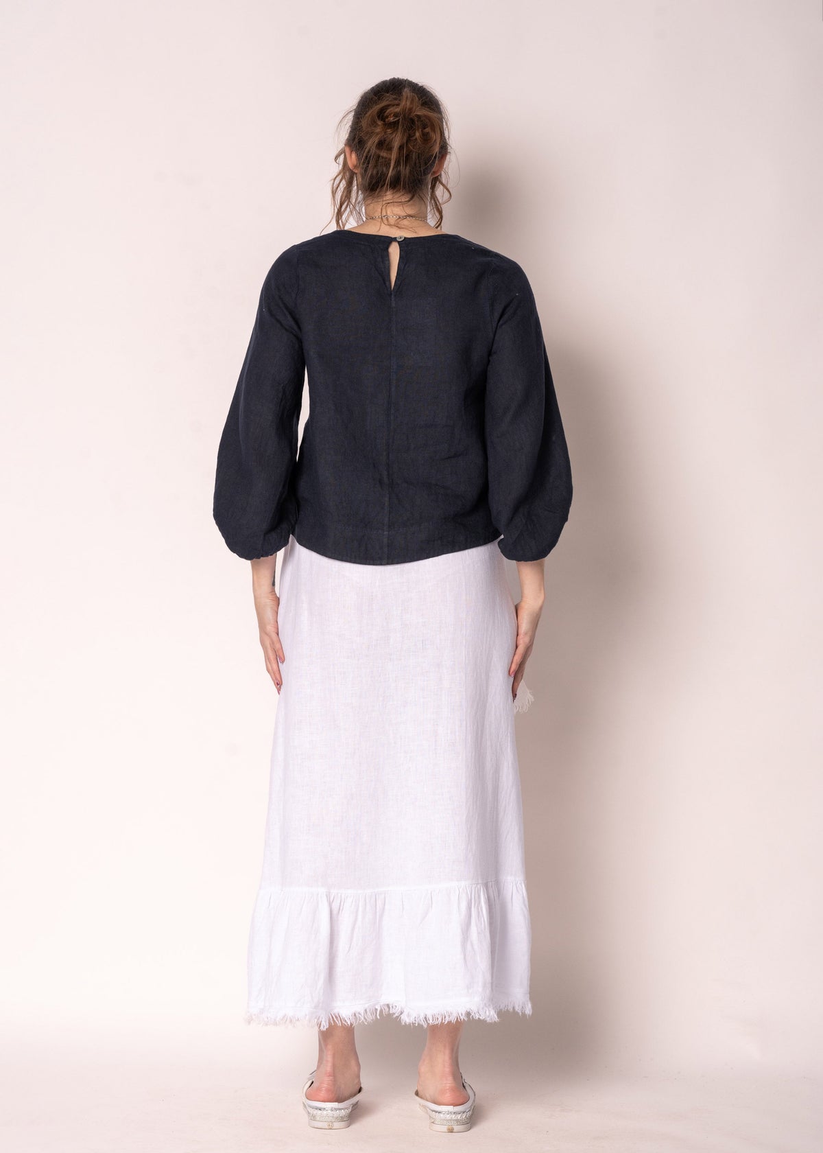 Gessica Linen Skirt in White