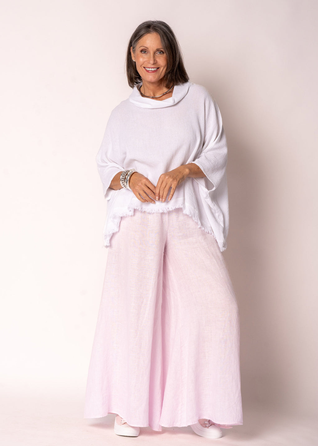 Diana Linen Pant in Modena Pink