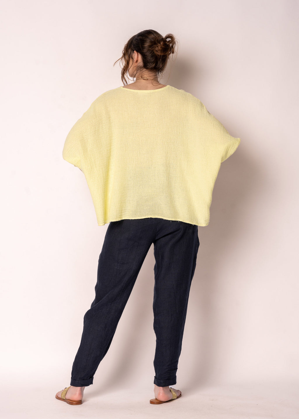 Cosima Linen Pants in Navy