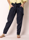 Cosima Linen Pants in Navy