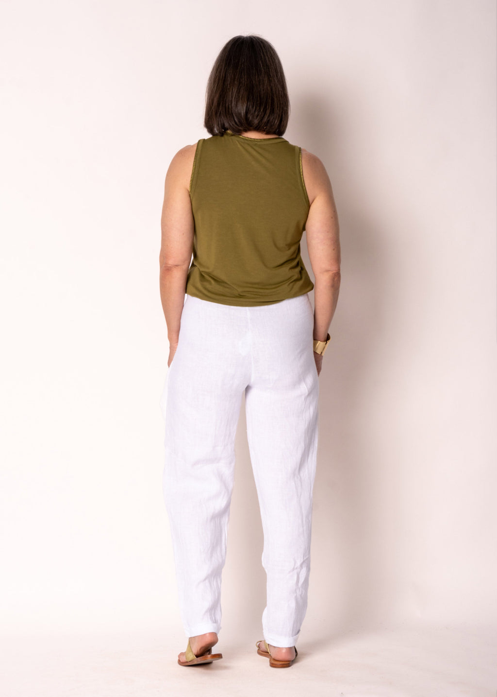 Cosima Linen Pants in White