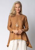 Ellery Linen Top in Sahara Sand