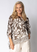 Lyris Silk Top in Moss Green