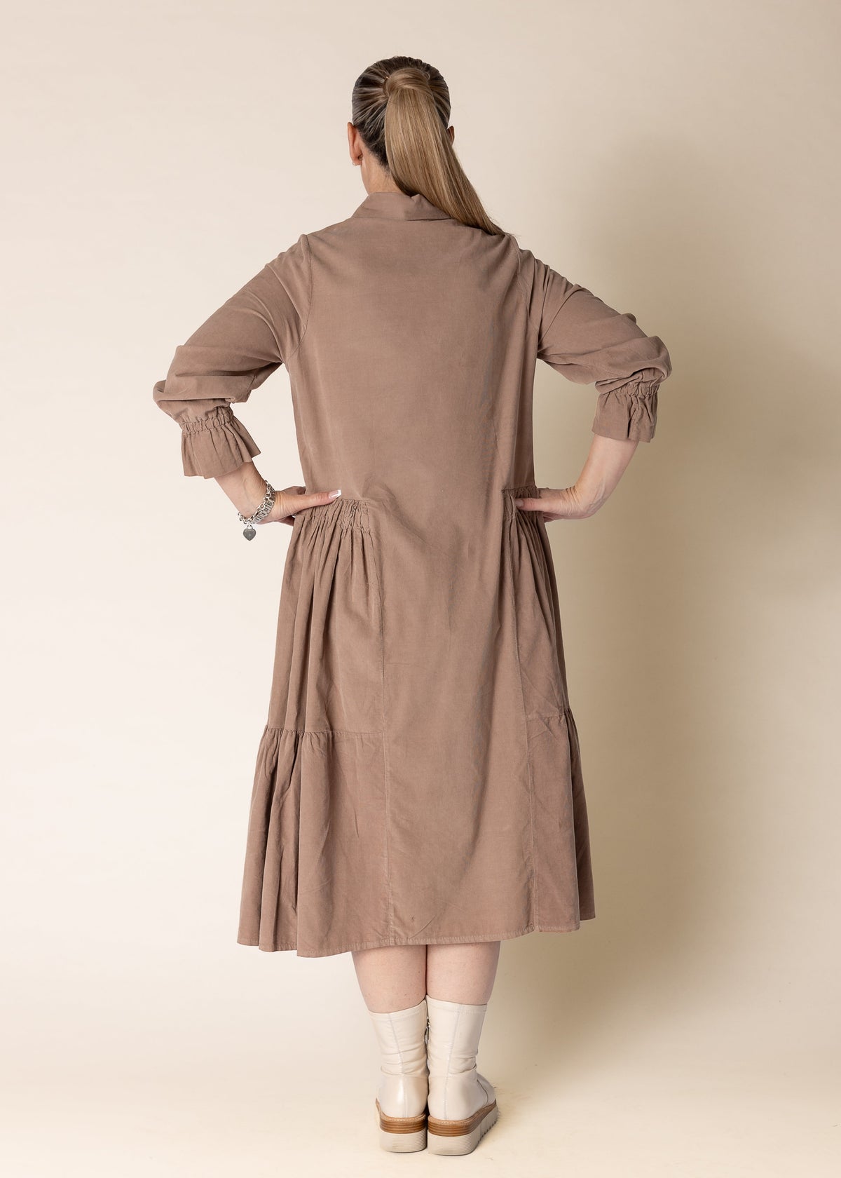 Erin Cotton Dress in Milk Chocolate