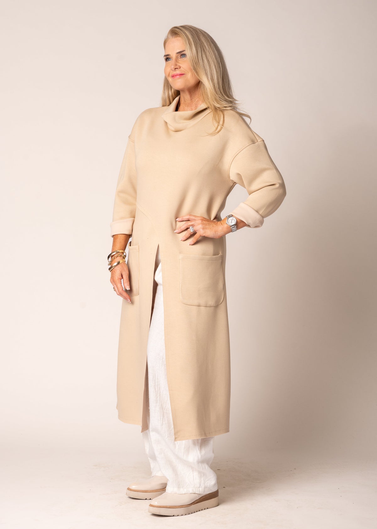 Heirani Dress in Latte