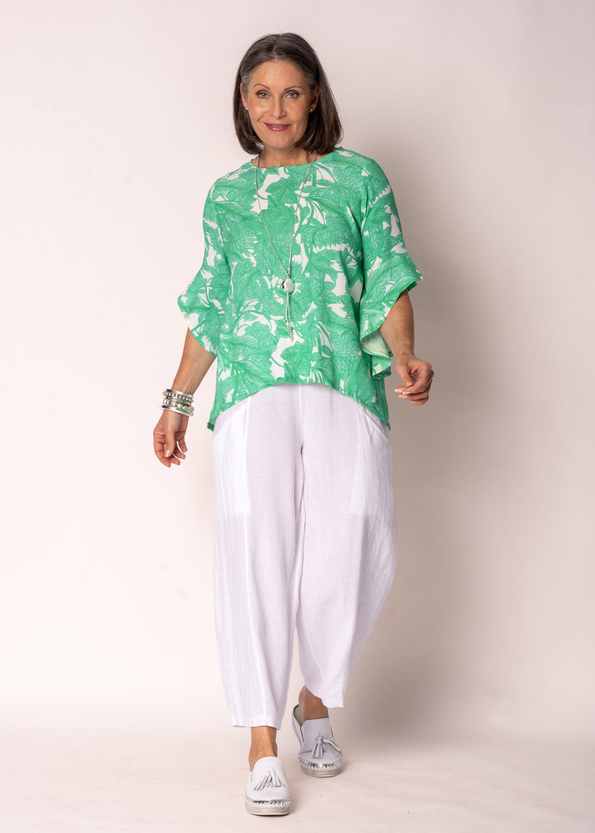 Rennie Top in Capri Green