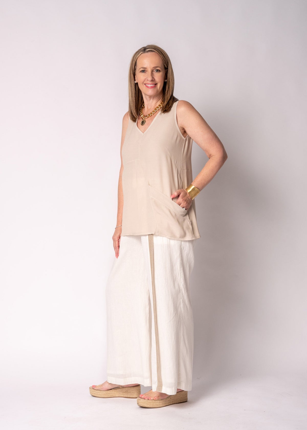Esmira Top in Latte
