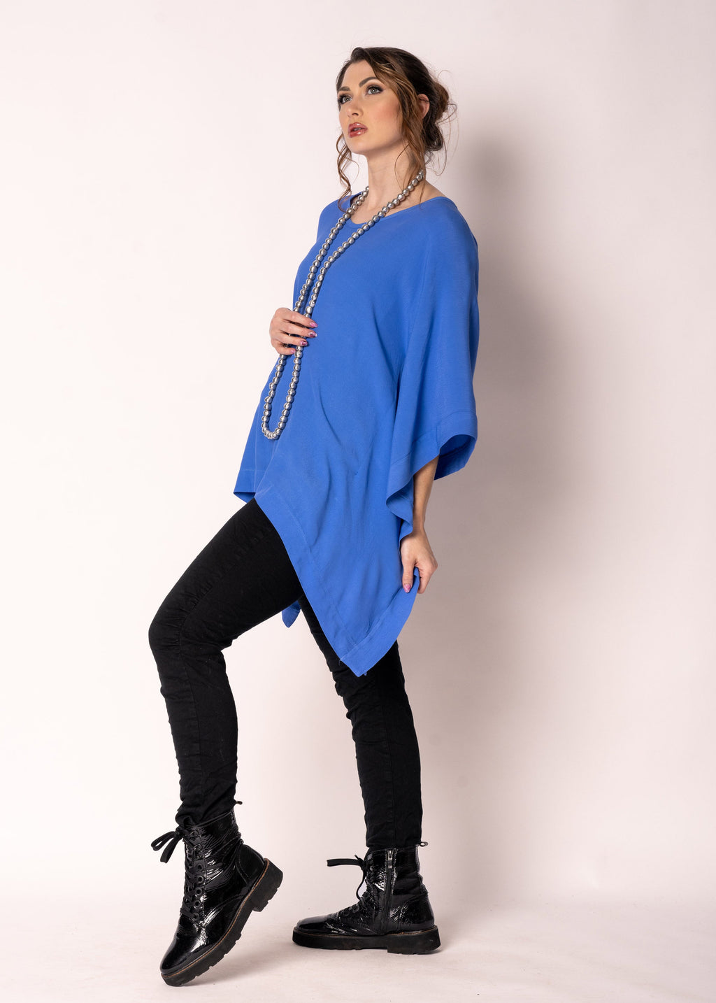 Brontie Top in Positano Blue