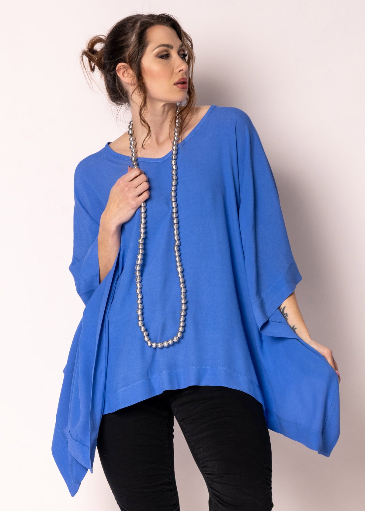 Brontie Top in Positano Blue