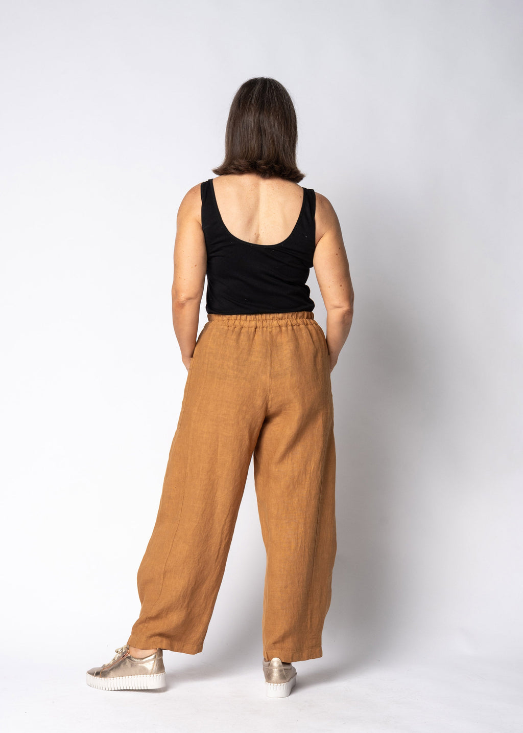 Olenna Linen Pants in Sahara Sand