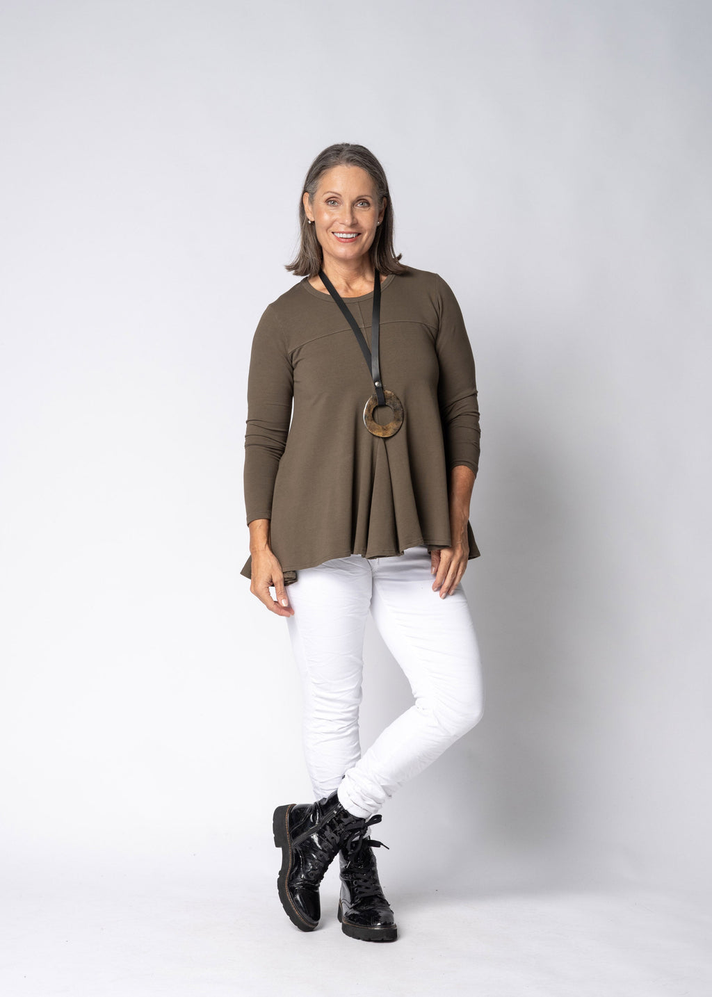 Amelinda Top in Moss Green