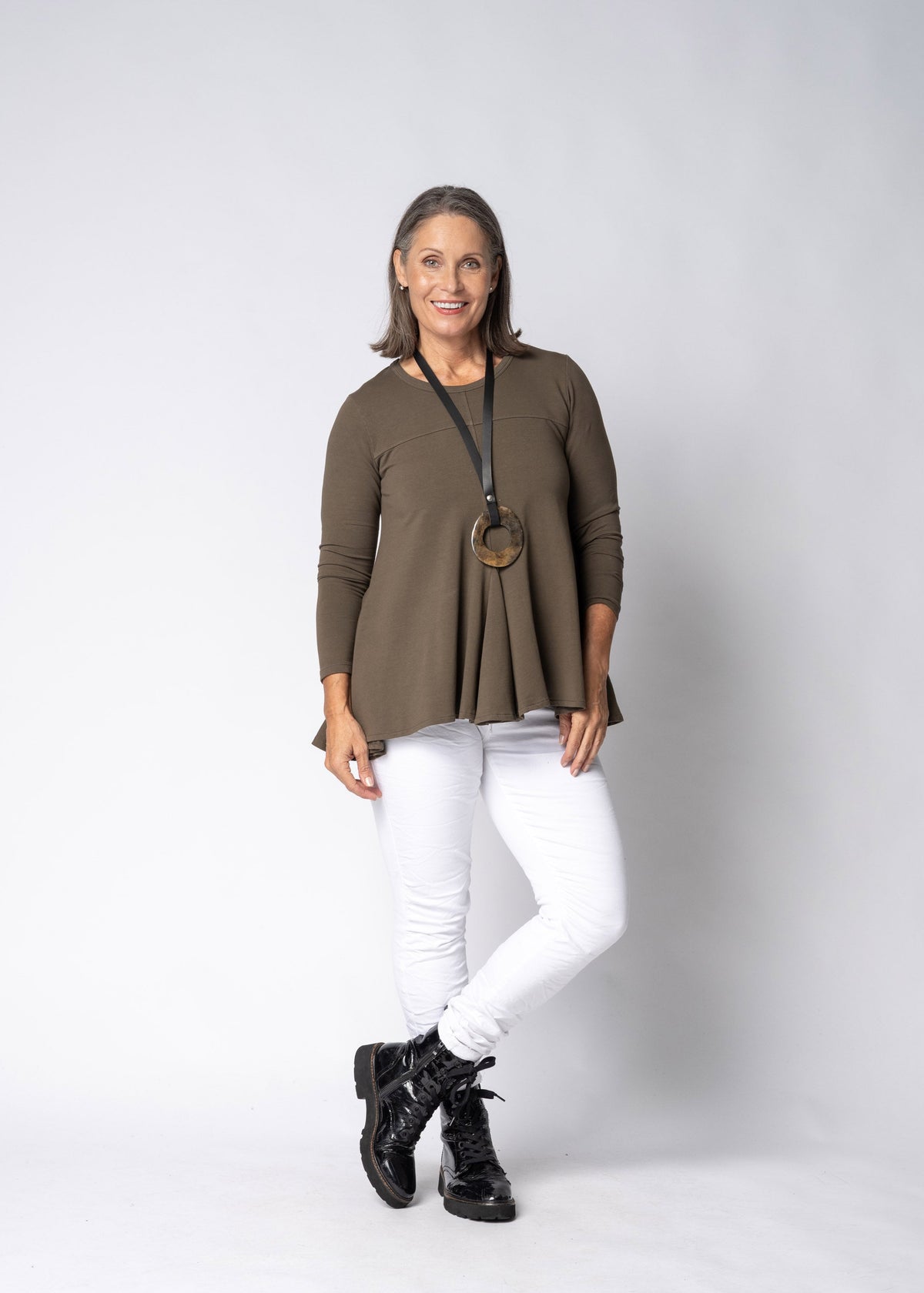 Amelinda Top in Moss Green