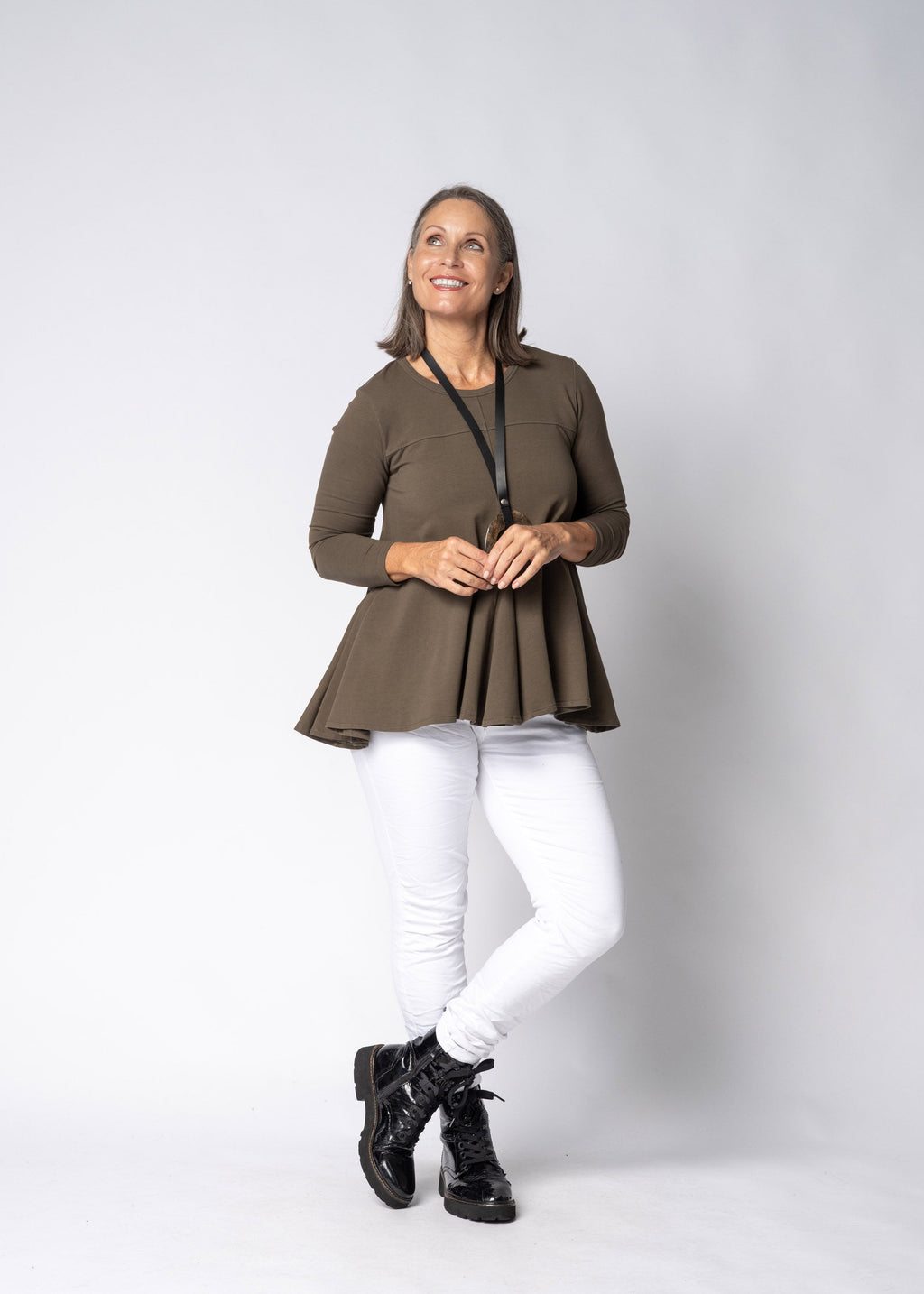 Amelinda Top in Moss Green