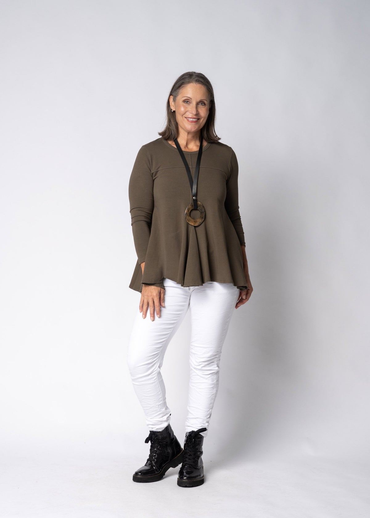 Amelinda Top in Moss Green