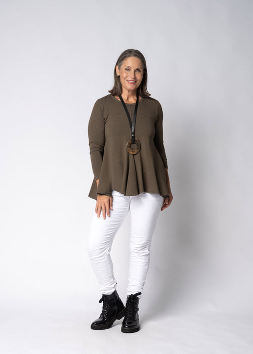 Amelinda Top in Moss Green
