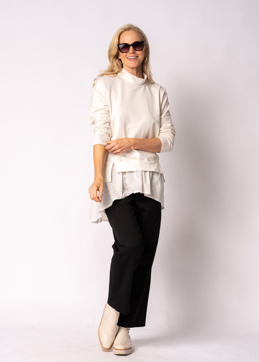 Florin Top in Cream