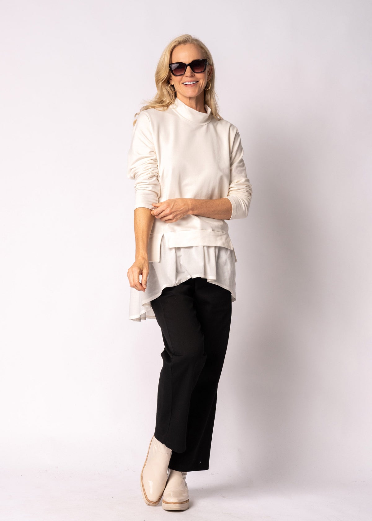 Florin Top in Cream
