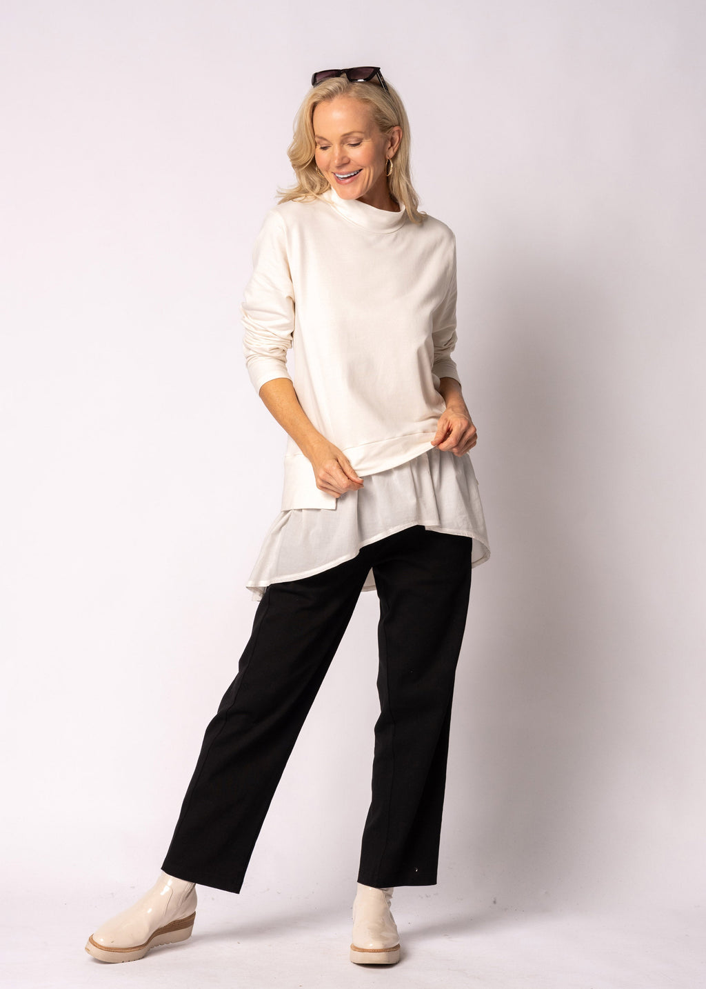 Florin Top in Cream