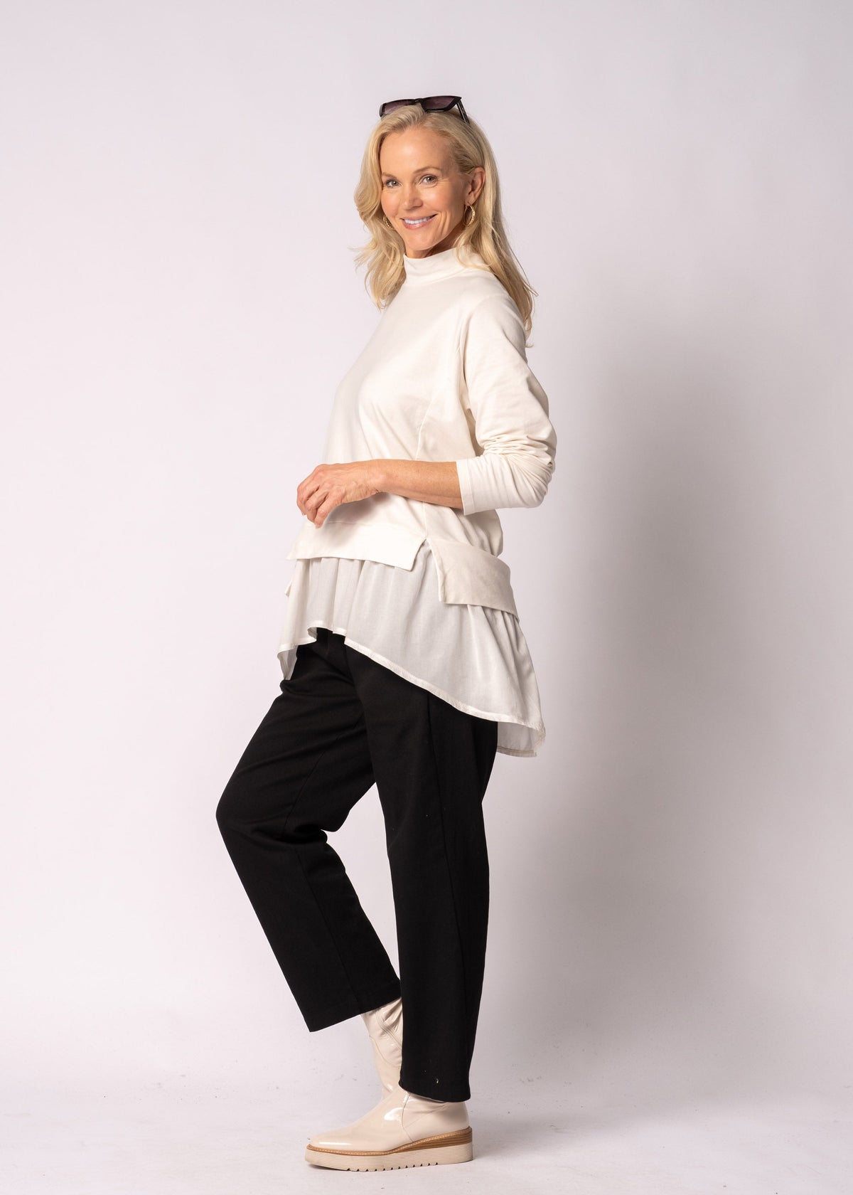 Florin Top in Cream