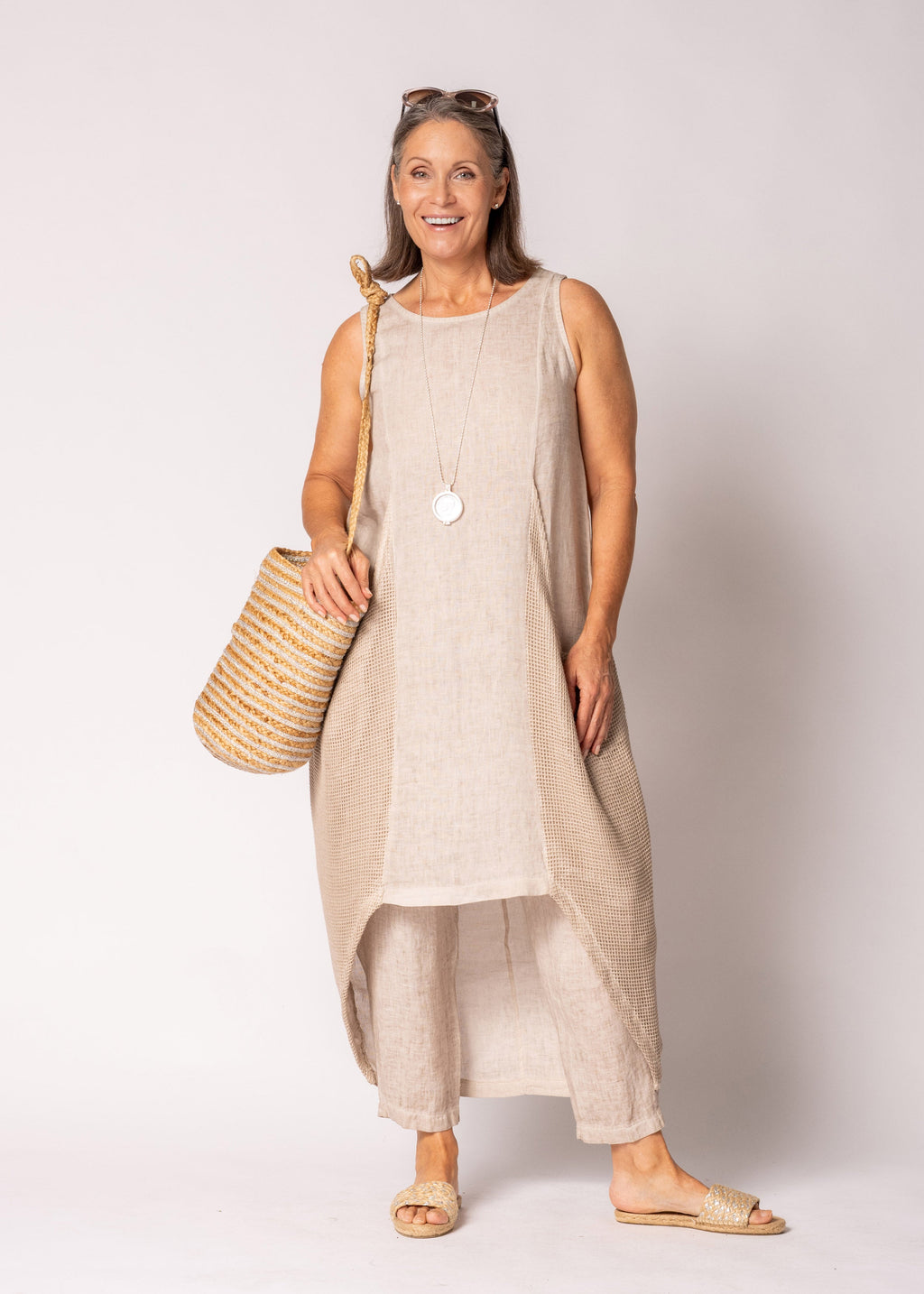 Alette Dress in Antique Beige