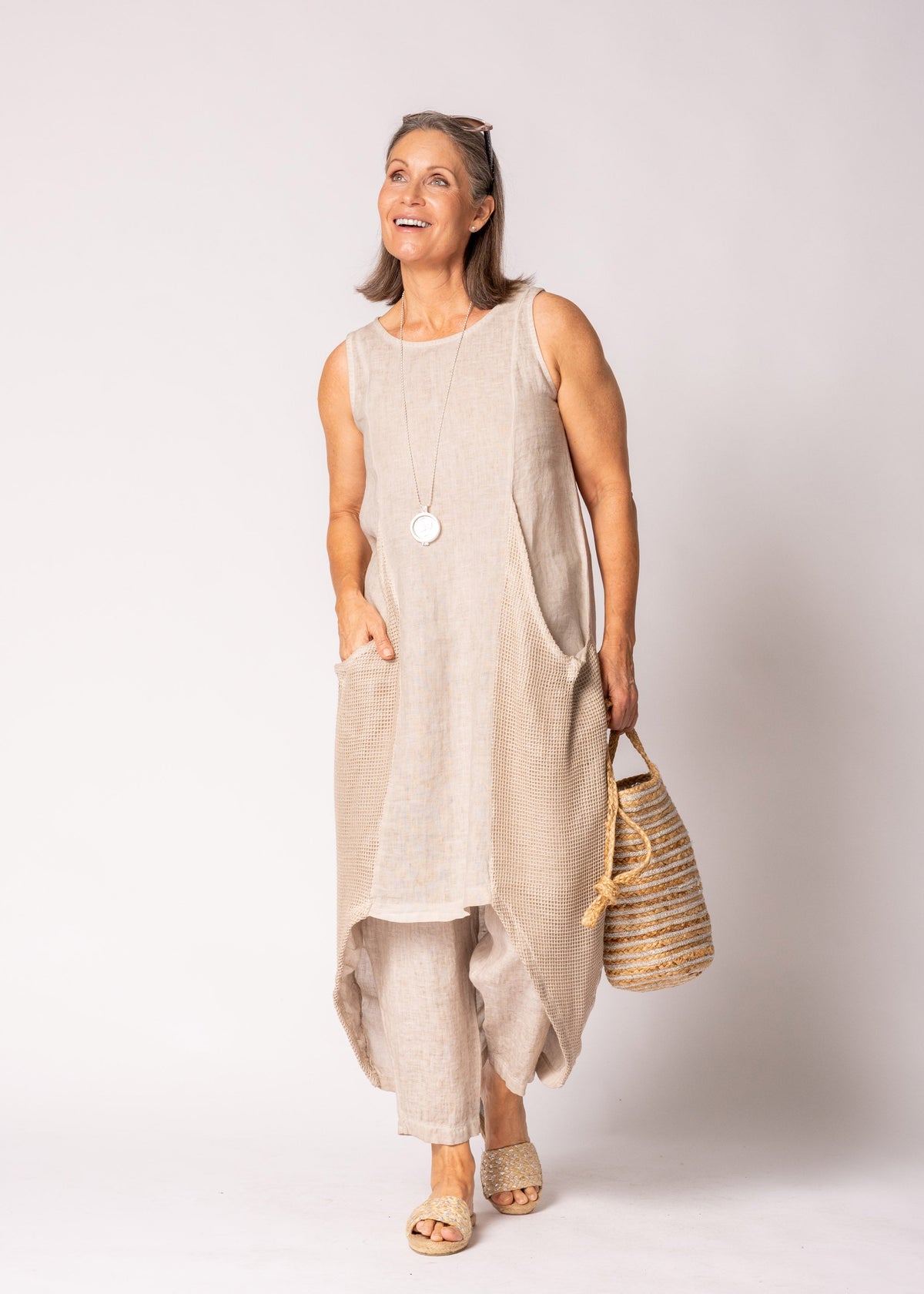 Alette Dress in Antique Beige