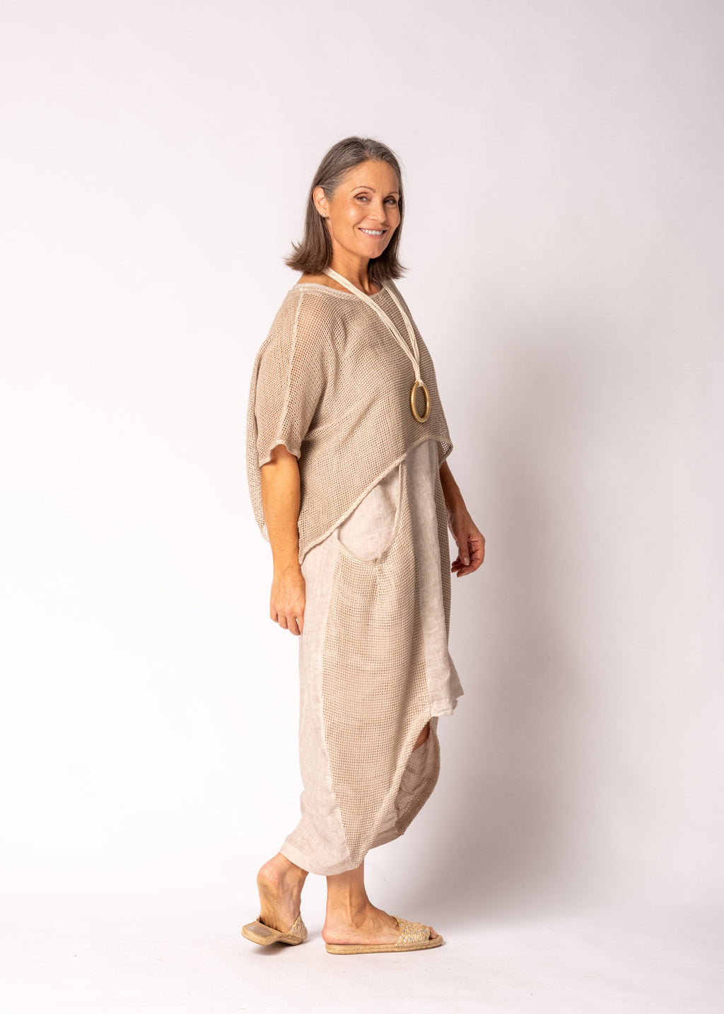 Seraya Cotton Top in Antique Beige