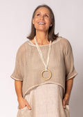 Seraya Cotton Top in Antique Beige