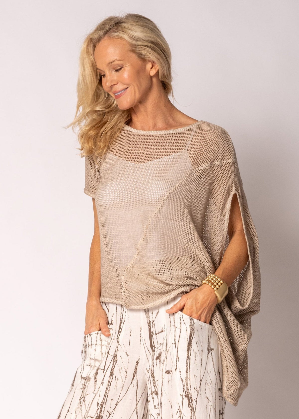 Elloway Cotton Top in Antique Beige