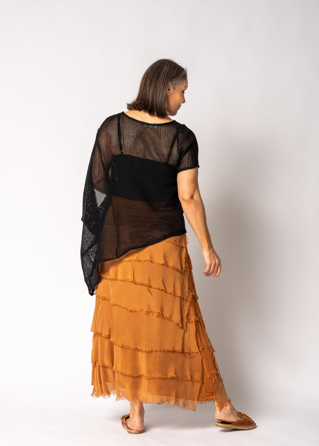 Fifi Silk Skirt in Burnt Toffee