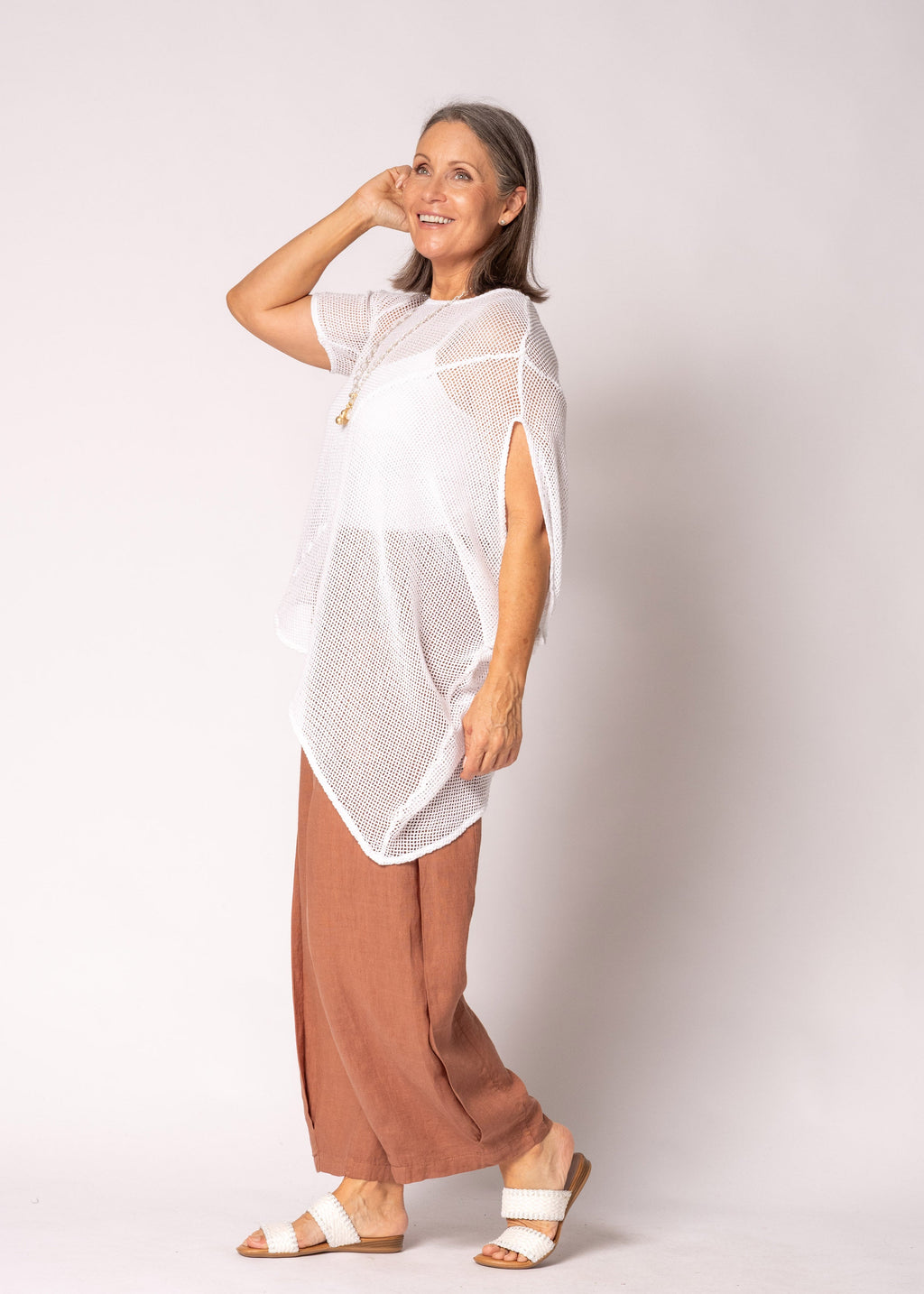 Olenna Linen Pants in Burnt Toffee
