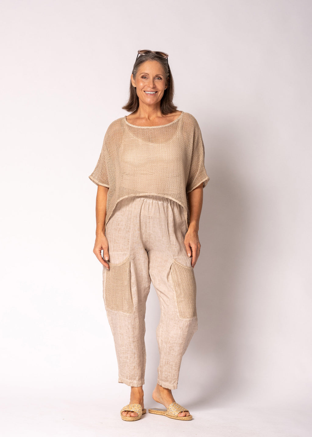 Seraya Cotton Top in Antique Beige