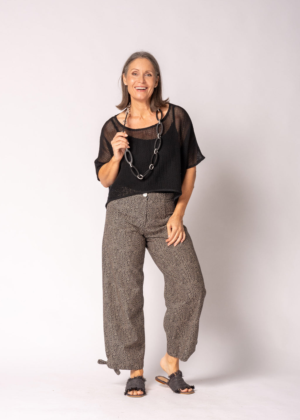 Seraya Cotton Top in Onyx