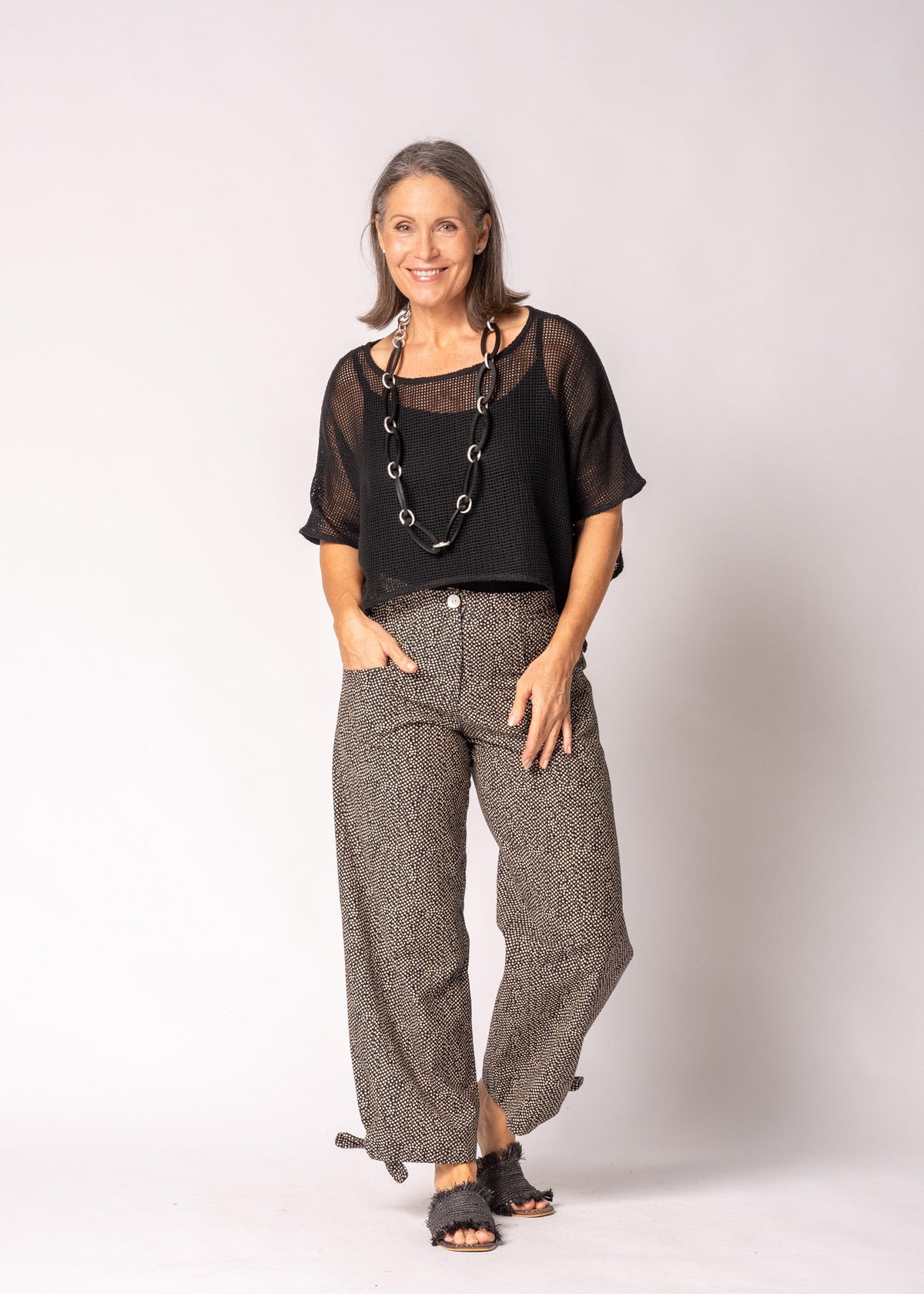 Seraya Cotton Top in Onyx