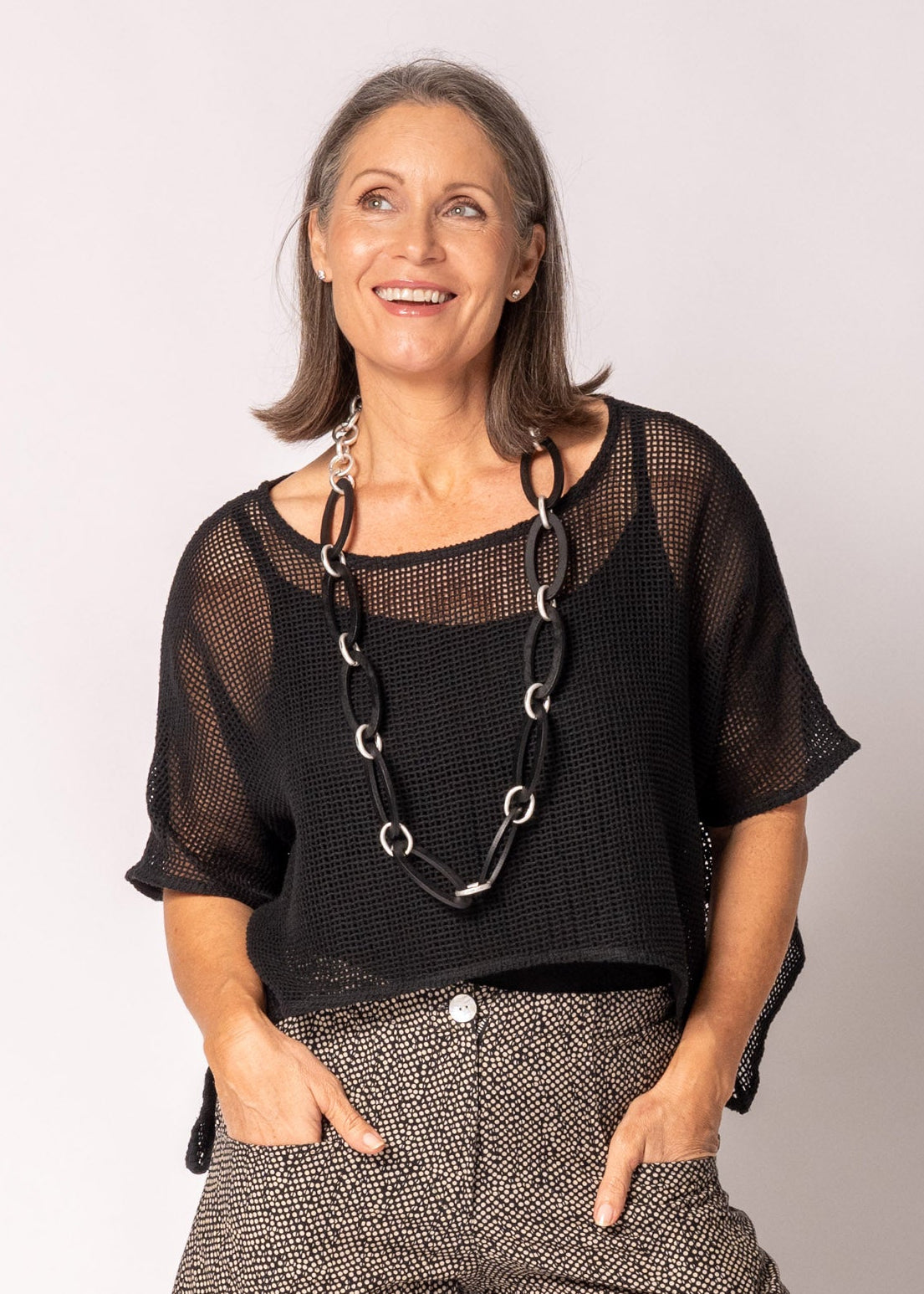 Seraya Cotton Top in Onyx